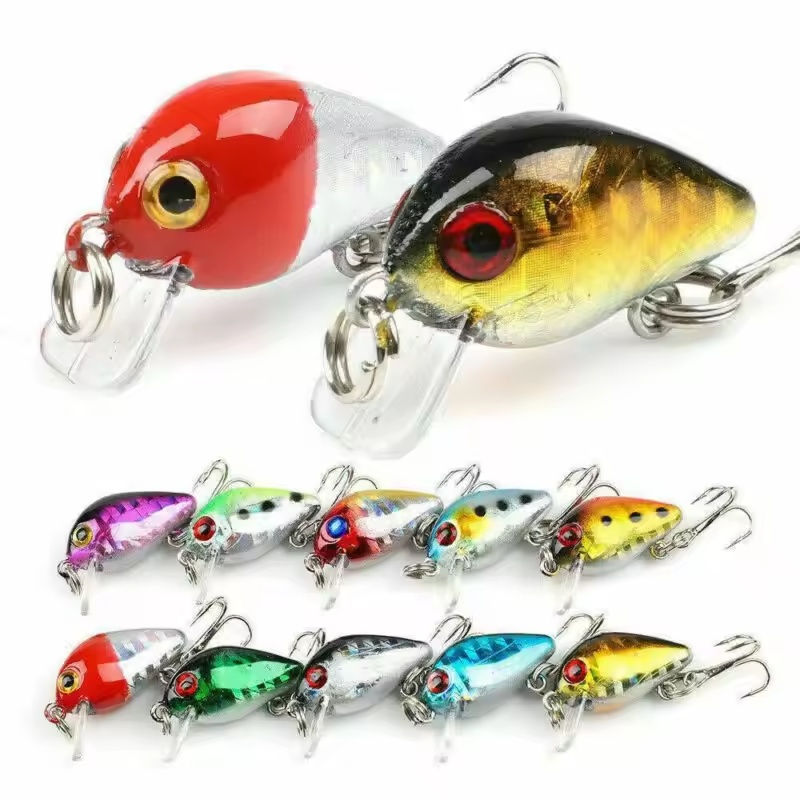 Fishing Lure Crankbait - 1/2/3pcs 30mm 2g Crazy wobbler Mini