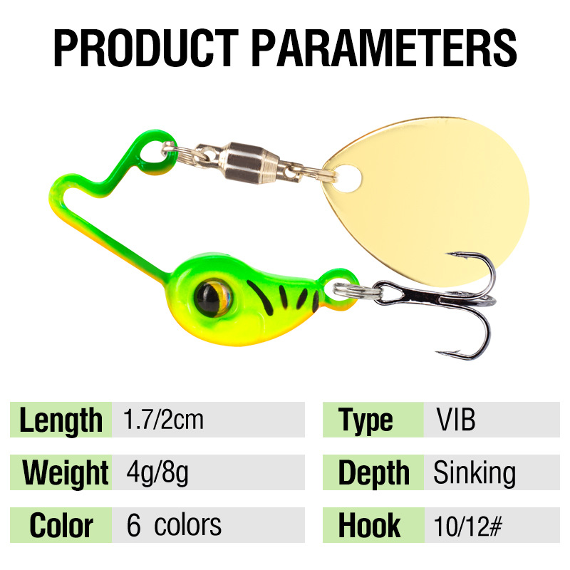 Mini Bean VIB Composite Spinne - Fishing Lure Blade Bait review and price