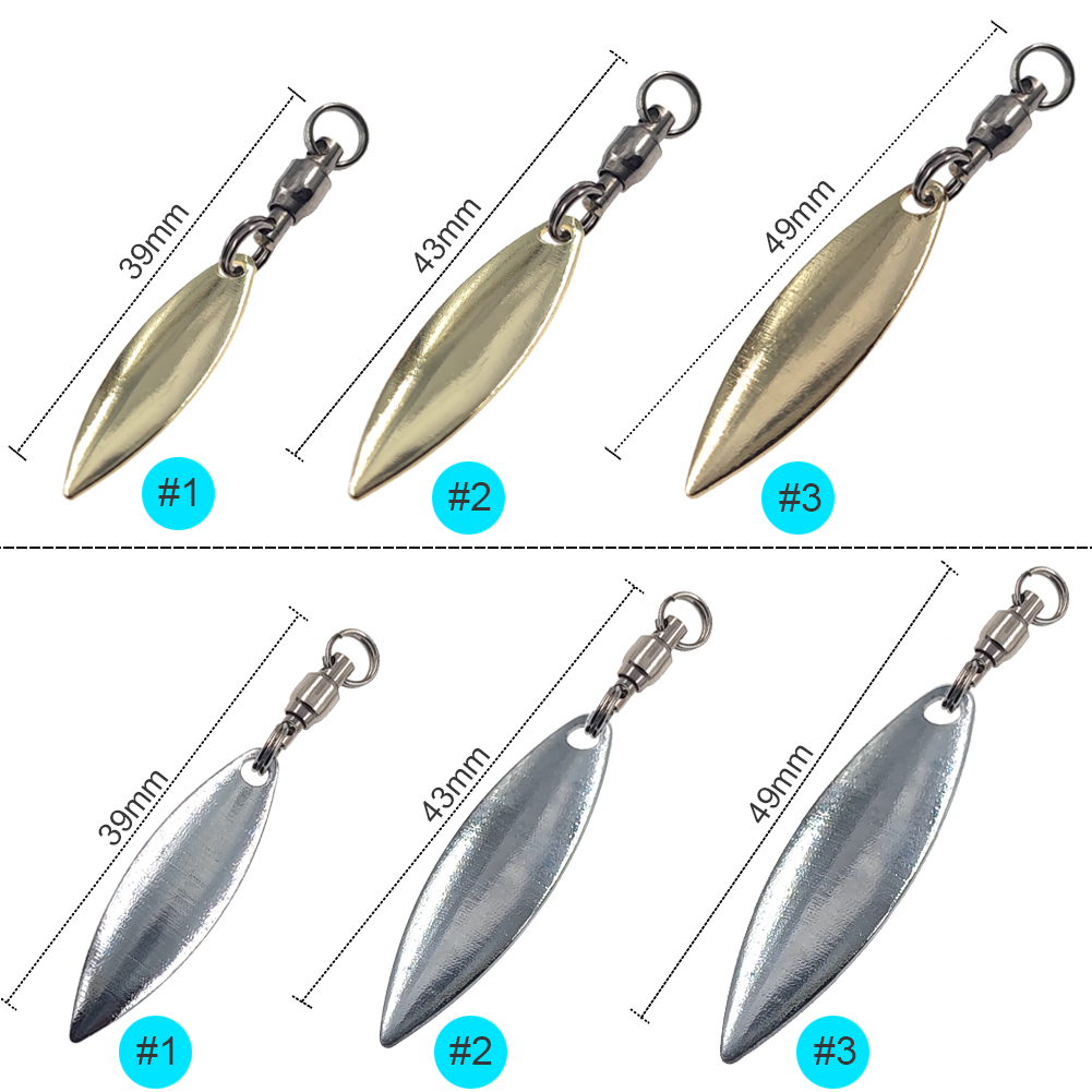 10pcs Willowleaf Blades Spinne - Fishing Lure Blade Bait review and price