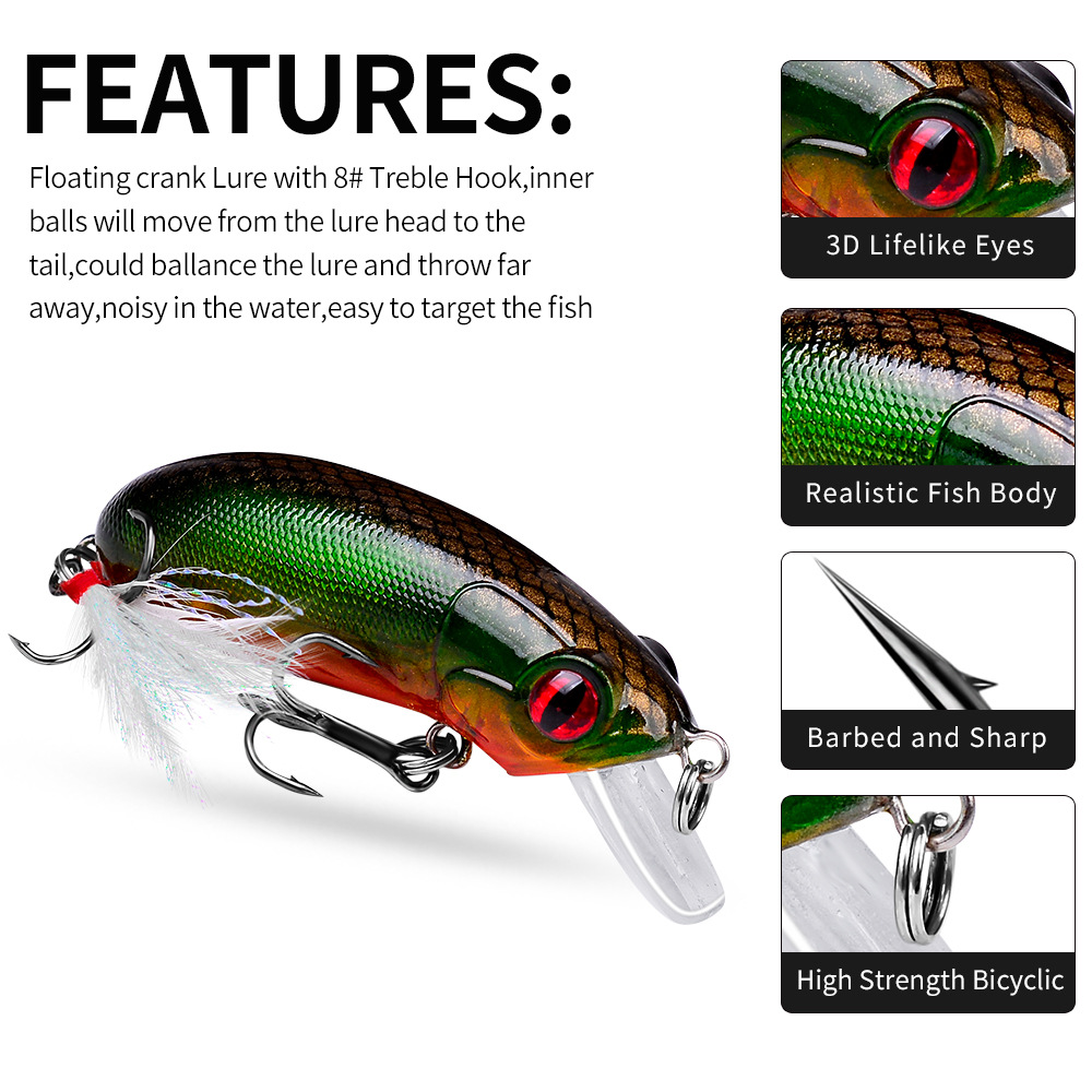 1Pcs Fishing Hard Lures 10g 6c - Fishing Lure Crankbait review and price